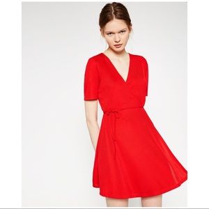 NWT ZARA TRAFALUC S/S 16 CROSSOVER WRAP DRESS SZ S